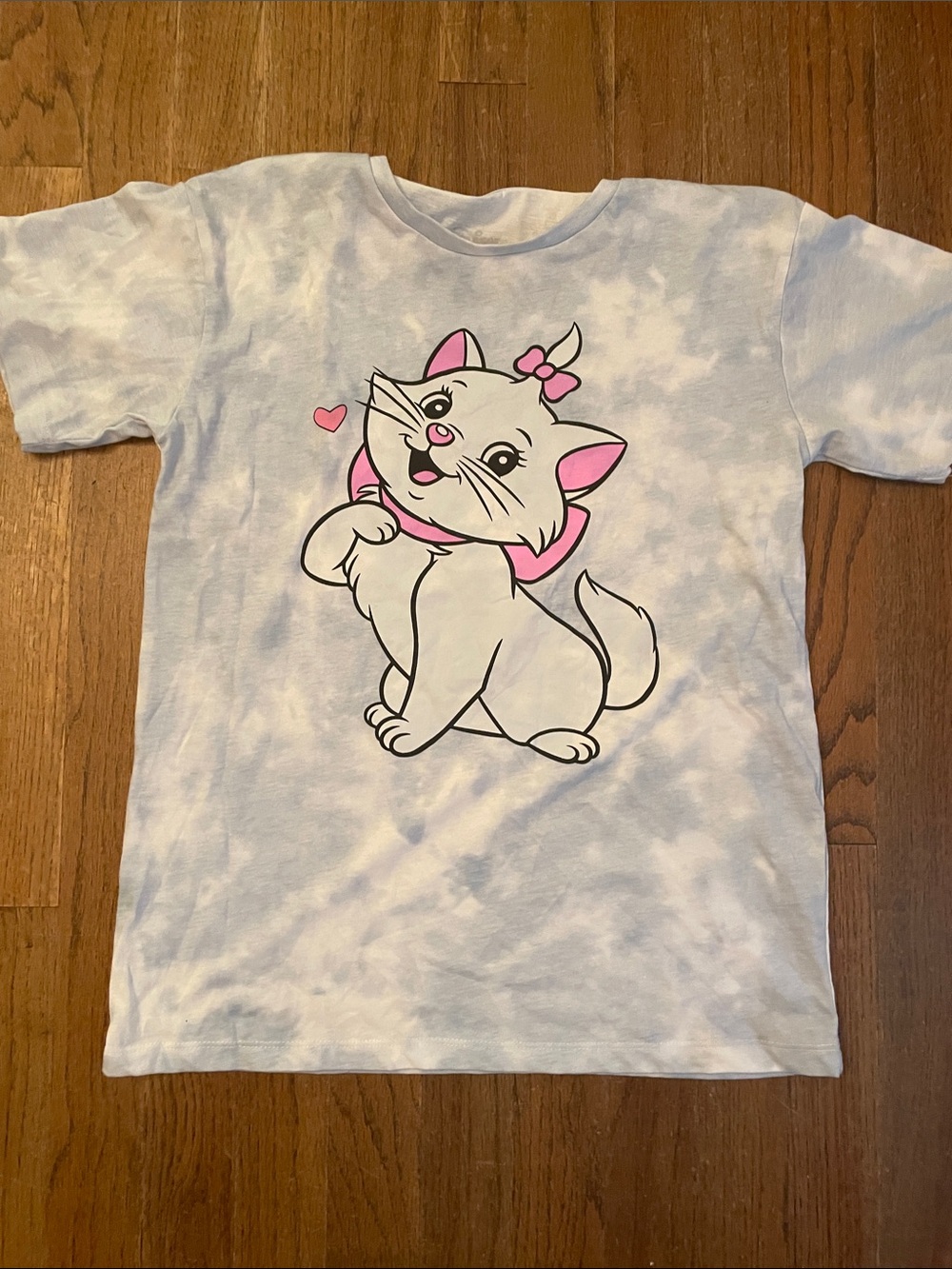 Disney White Tee with Subtle Gray Logo Print